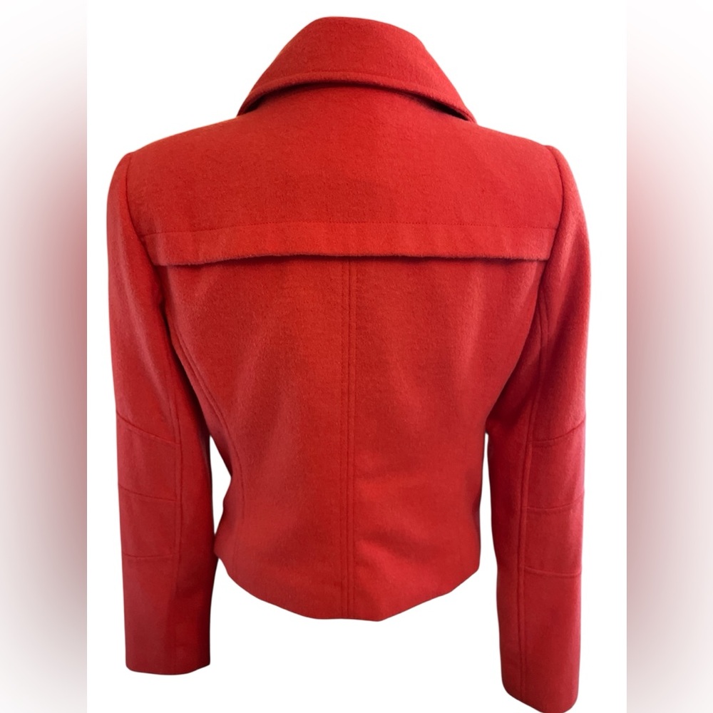 The Limited Orange Crop Wool Blend Double breast Pea Coat w/Gold Buttons Size S - Picture 4 of 13